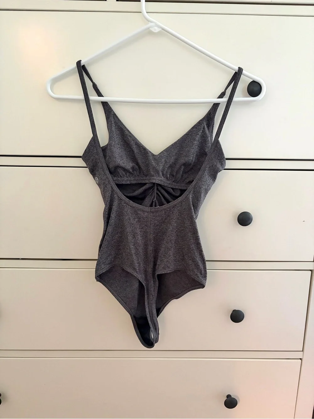 LULULEMON pretty pursuit bodysuit grey size 2